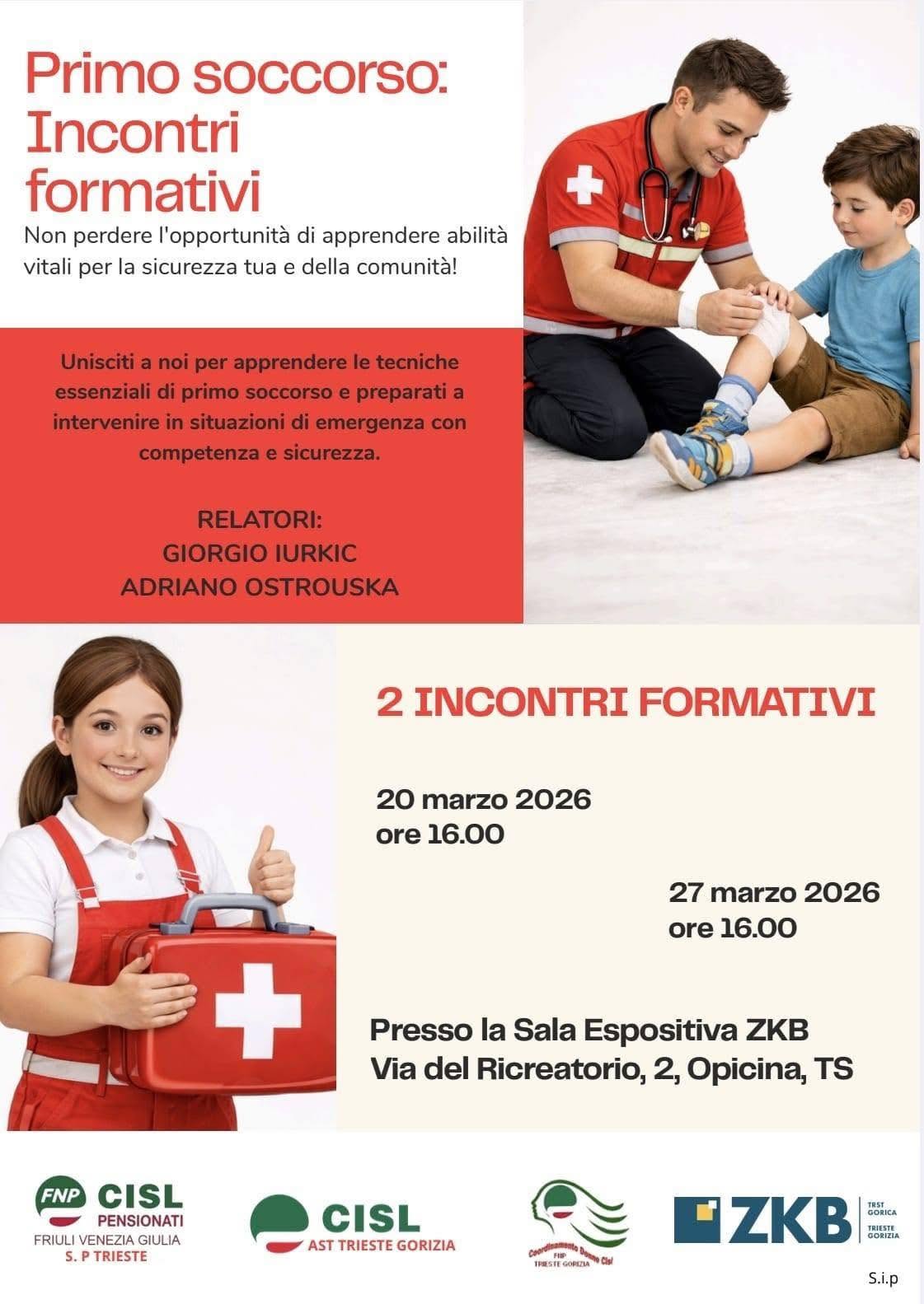 Locandina di Primo soccorso: Incontri formativi