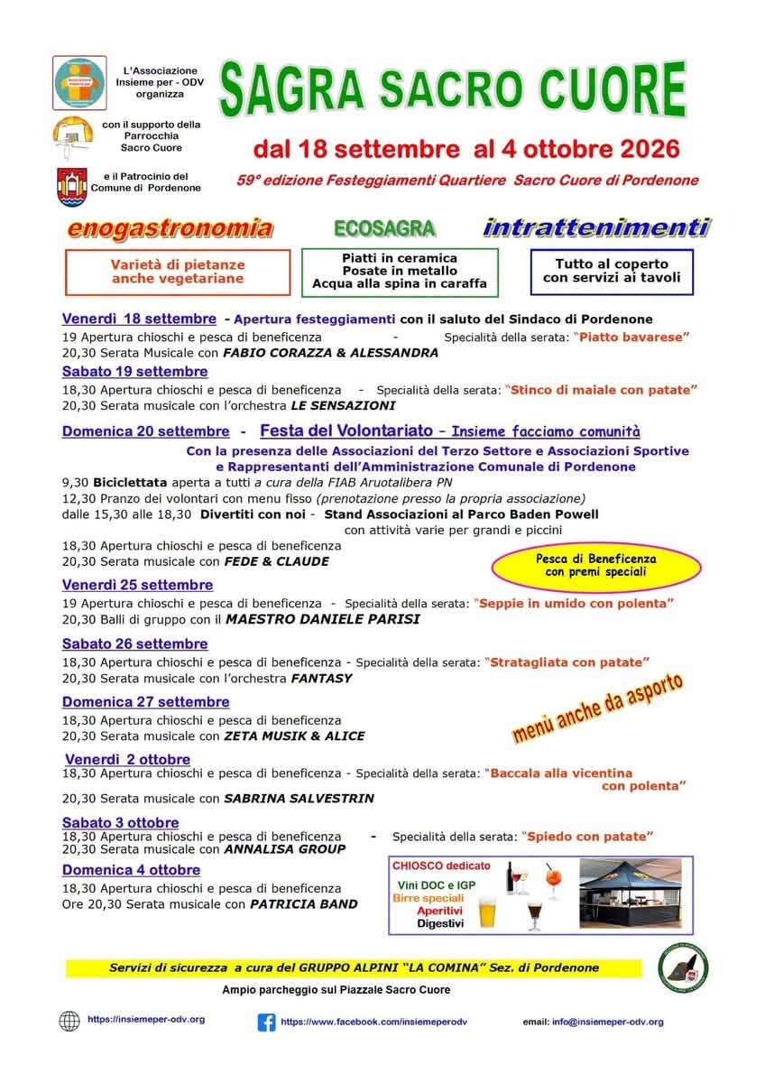 Locandina di SAGRA SACRO CUORE