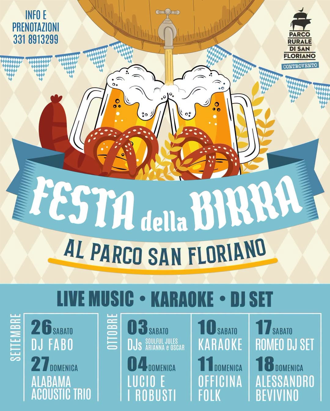 Locandina di Festa della Birra al Parco San Floriano